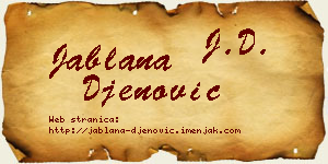 Jablana Đenović vizit kartica